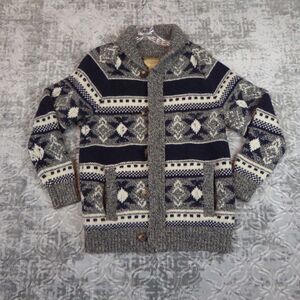 Telluride Clothing Company Sweater Women 's Medium Gray Lambs Wool Knit Cardigan